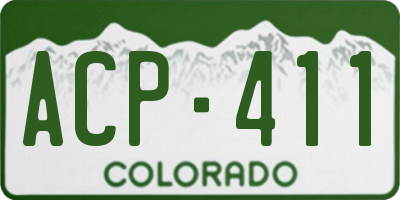 CO license plate ACP411