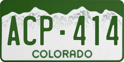 CO license plate ACP414