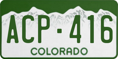 CO license plate ACP416