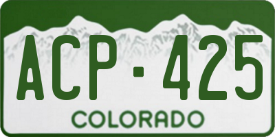 CO license plate ACP425