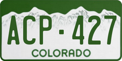 CO license plate ACP427