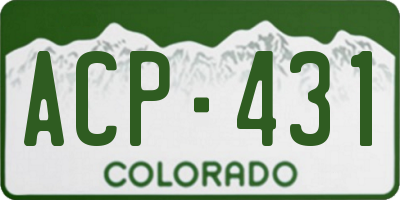 CO license plate ACP431