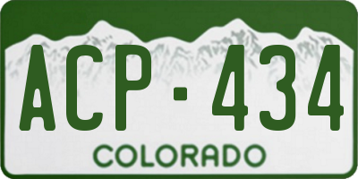 CO license plate ACP434