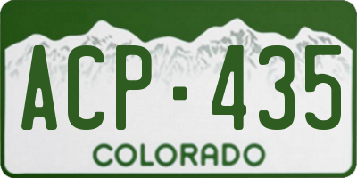 CO license plate ACP435