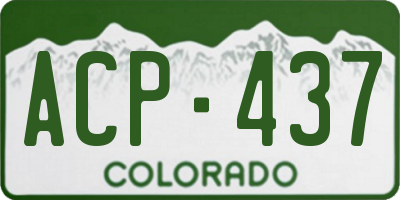 CO license plate ACP437