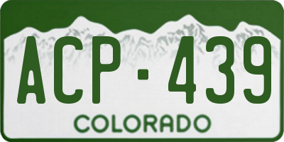 CO license plate ACP439