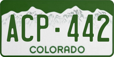 CO license plate ACP442