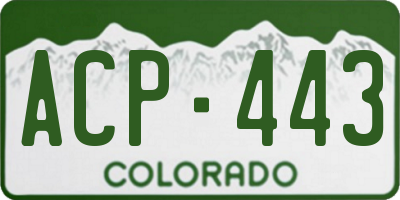 CO license plate ACP443