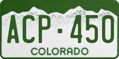 CO license plate ACP450