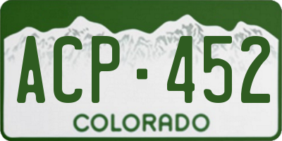 CO license plate ACP452