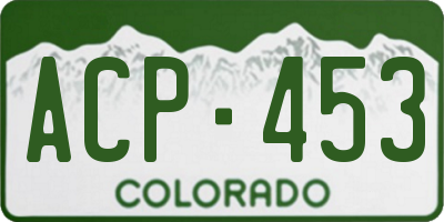 CO license plate ACP453