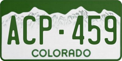 CO license plate ACP459
