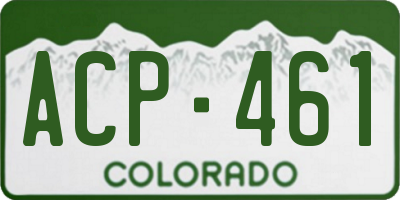 CO license plate ACP461