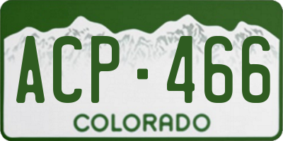CO license plate ACP466
