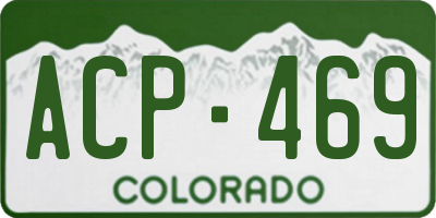 CO license plate ACP469