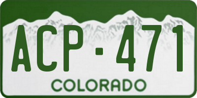 CO license plate ACP471