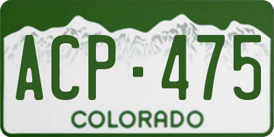 CO license plate ACP475