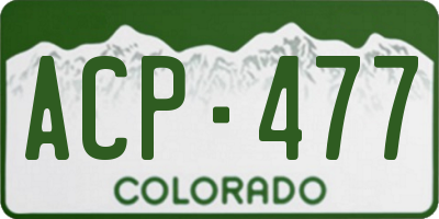 CO license plate ACP477