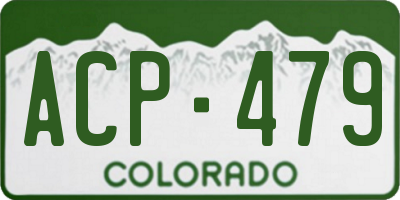 CO license plate ACP479