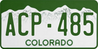 CO license plate ACP485