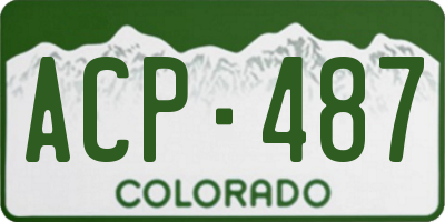 CO license plate ACP487