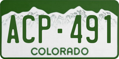 CO license plate ACP491