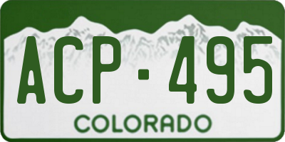 CO license plate ACP495