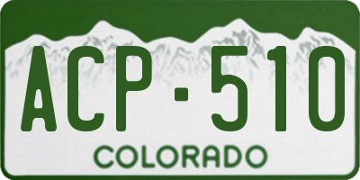 CO license plate ACP510