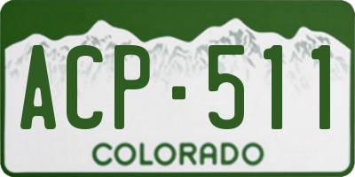 CO license plate ACP511