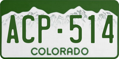 CO license plate ACP514