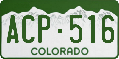 CO license plate ACP516