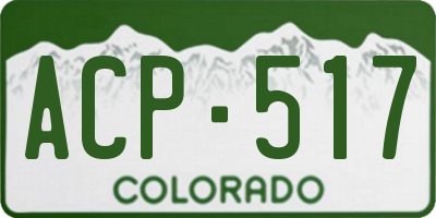 CO license plate ACP517