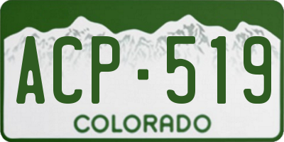 CO license plate ACP519