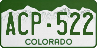 CO license plate ACP522