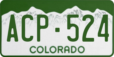 CO license plate ACP524