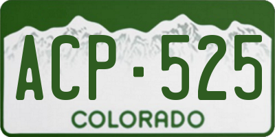 CO license plate ACP525