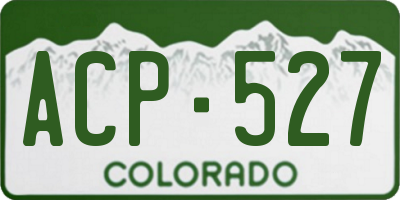 CO license plate ACP527