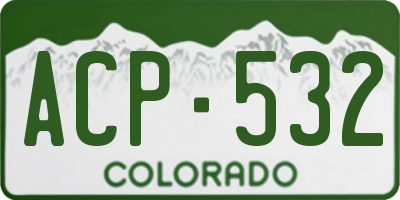 CO license plate ACP532