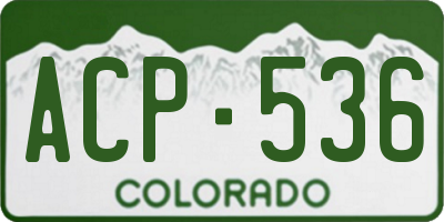 CO license plate ACP536