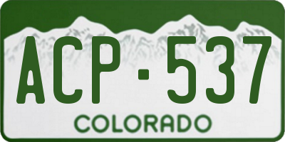 CO license plate ACP537