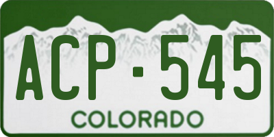 CO license plate ACP545