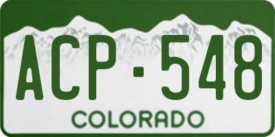CO license plate ACP548