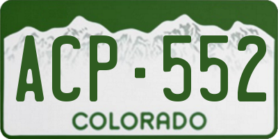 CO license plate ACP552