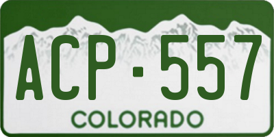 CO license plate ACP557