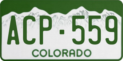 CO license plate ACP559