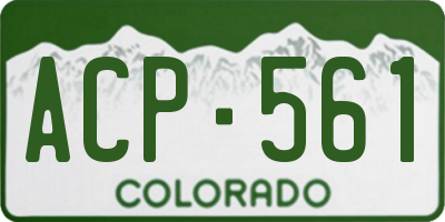 CO license plate ACP561