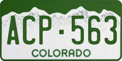 CO license plate ACP563