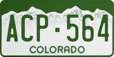 CO license plate ACP564