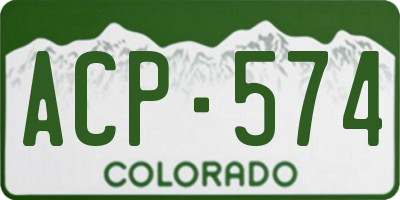 CO license plate ACP574