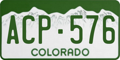 CO license plate ACP576